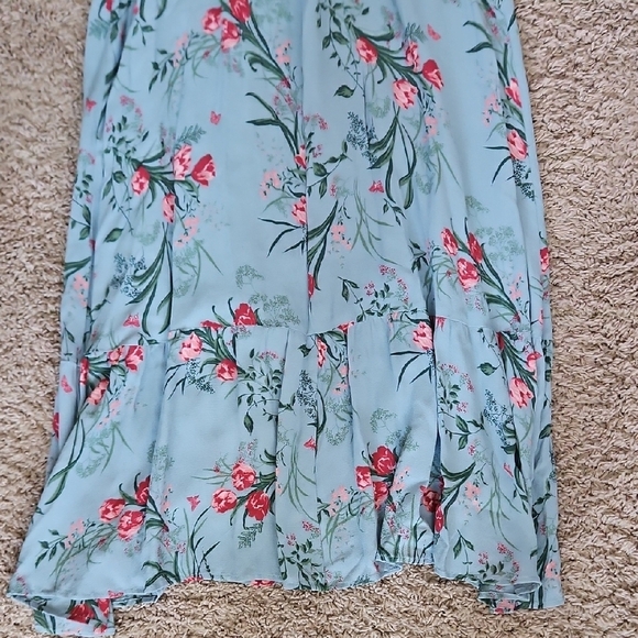 Reformation Nikita Midi Dress In Leona Floral Blue - Picture 11 of 12